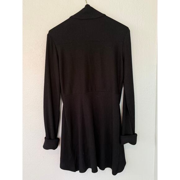 Women's Joseph Ribkoff Black Long Classic Zip Front Sweater Jacket Size US 6 - Picture 3 of 4